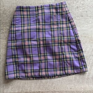 Chic Purple Plaid Mini Skirt John Galt